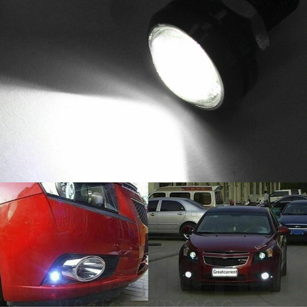 2x Car Auto 15W DC 12V Eagle Eye LED Light Daytime Running DRL Backup White Lamp
