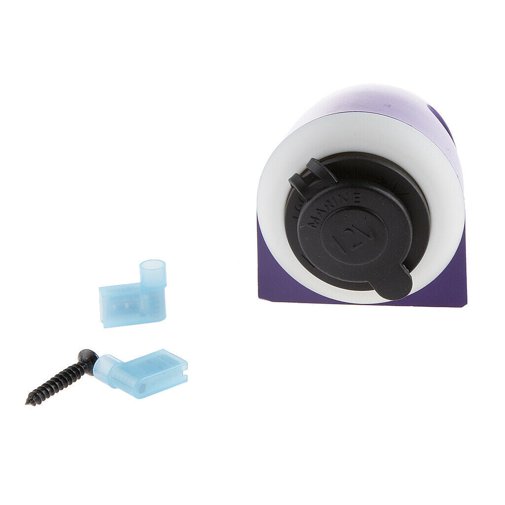 Waterproof 12V Charger Power Adapter Car Cigarette Lighter Socket Purple