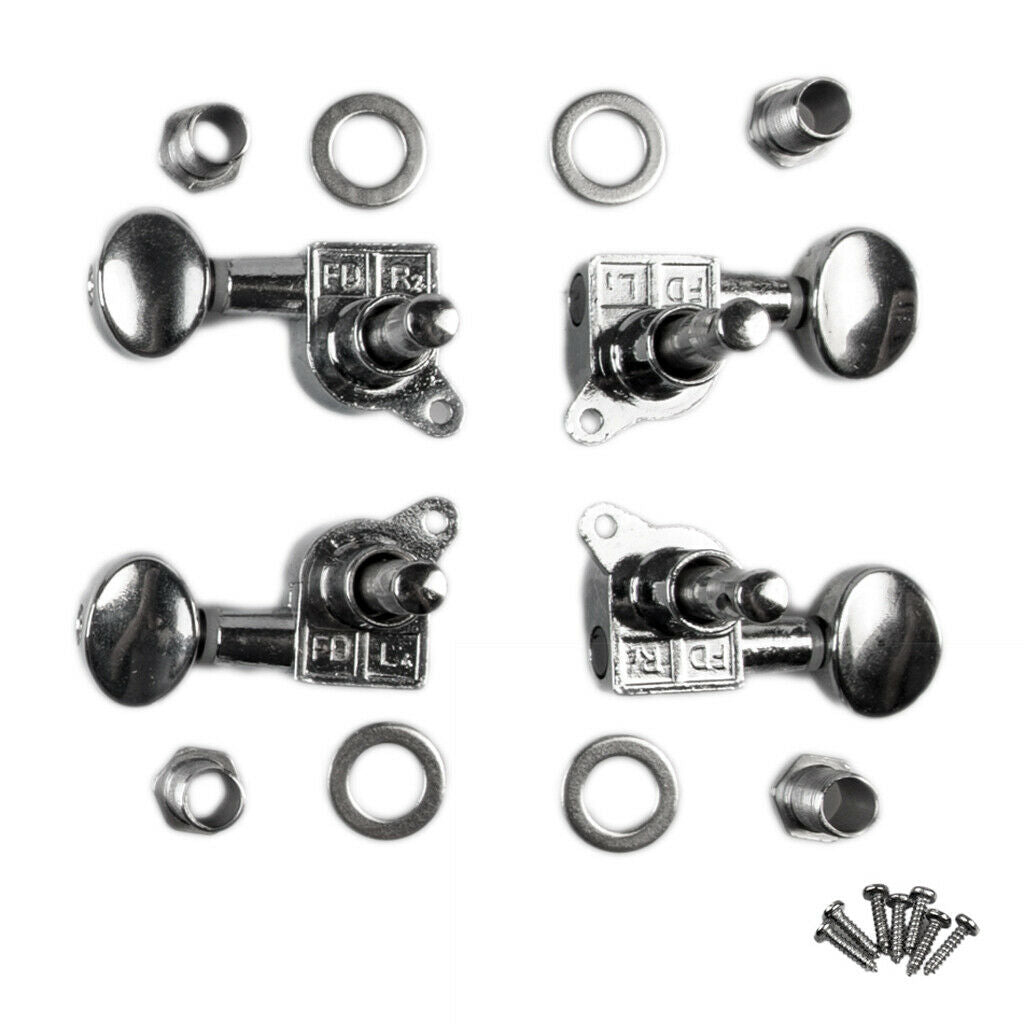 2X 4 Pieces Ukulele Tuning Pegs 2L 2R Button Strings Tuners Head Accessories