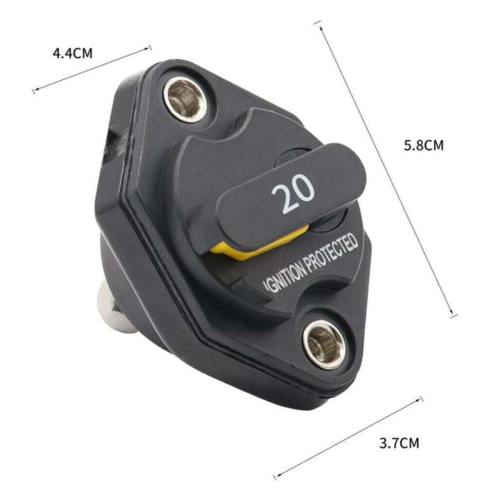 Manual Circuit Breaker Fuse Inverter for Truck/RV/Marine 12V-32V DC IP67 20A
