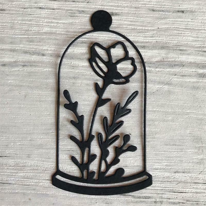 Bottle Flowers Metal Cutting Dies Stencil DIY Scrapbooking Album Paper Card Mold