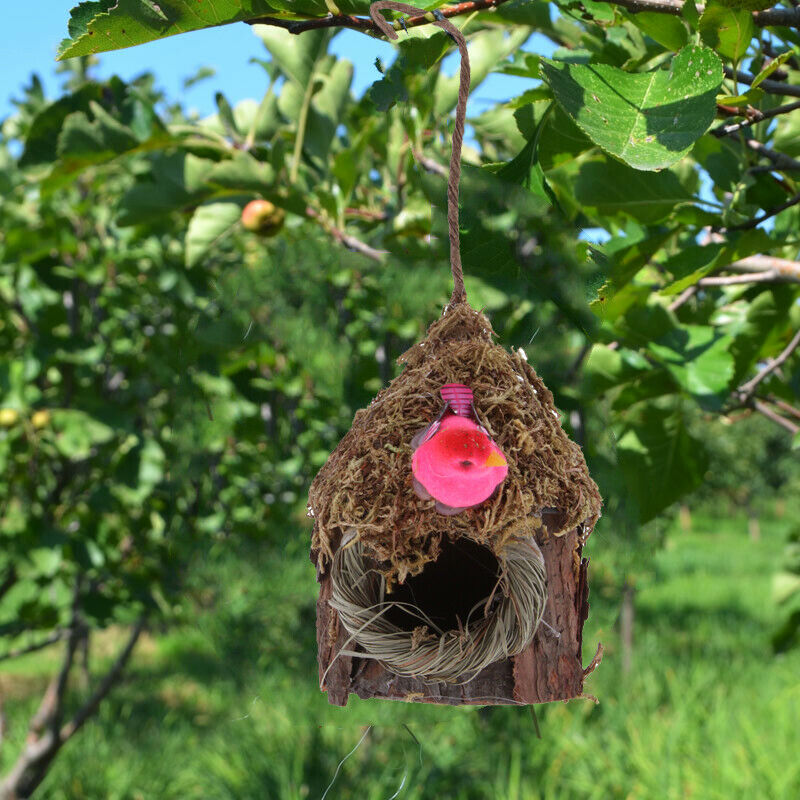 2 Pcs Natural Pet Bird Nest Canary Cockatiel Breeding Birdcage Cave Bed
