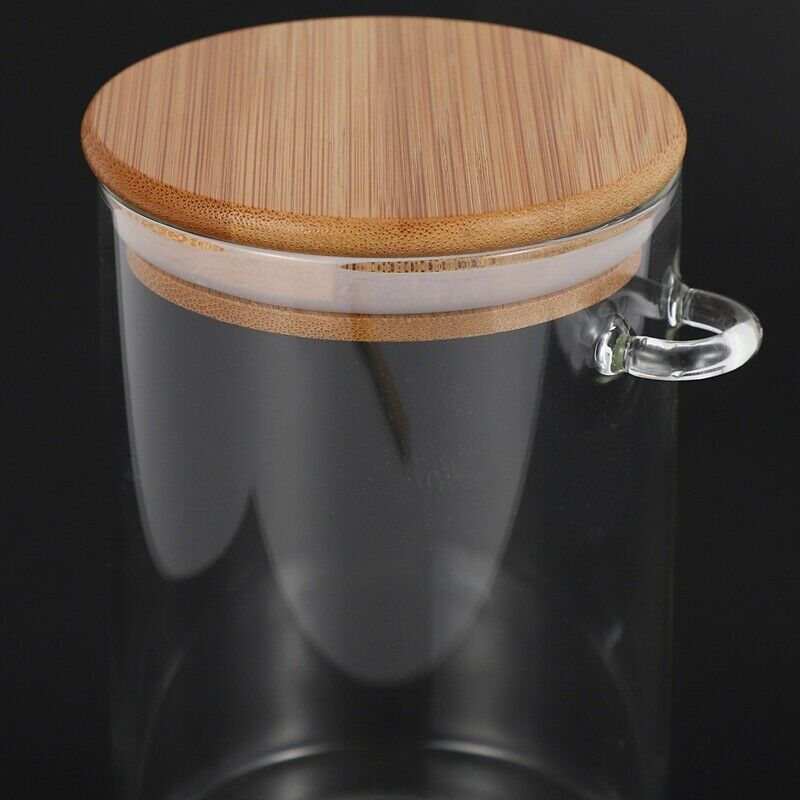 Food Storage Glass Jar Clear Sealed Canister Container with Lid and Spoon for N2
