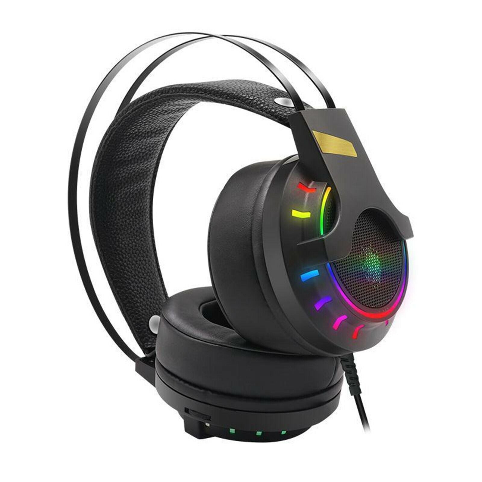 7.1 Channel Gaming Headset Headphone RGB Light Backlit Headphone Cool