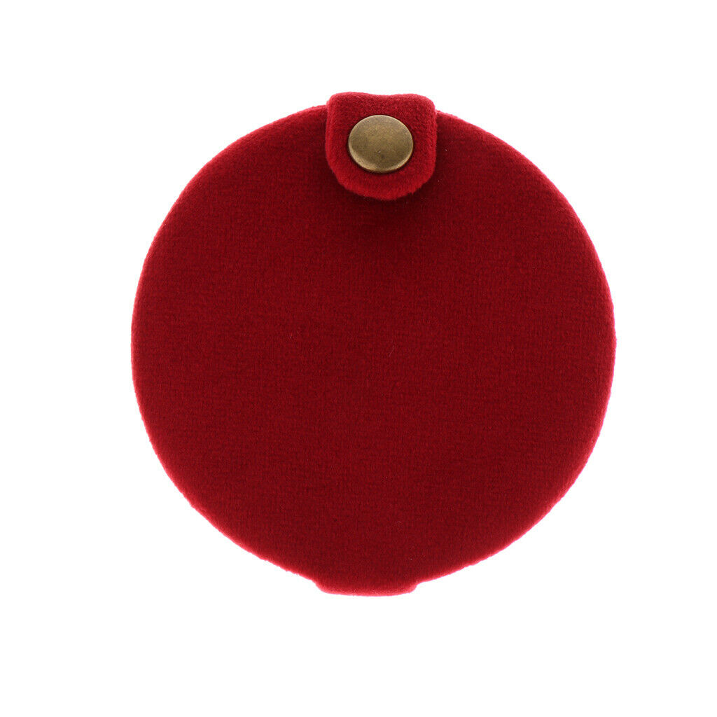 Cute Double Sided Travel Folding Pocket Compact Round Makeup Cosmetic Mirror Red