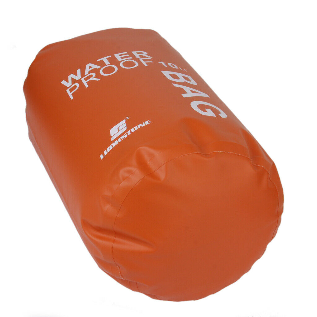 10L Waterproof Dry Bag Pouch Camp Boating Kayaking Rafting Canoeing Orange