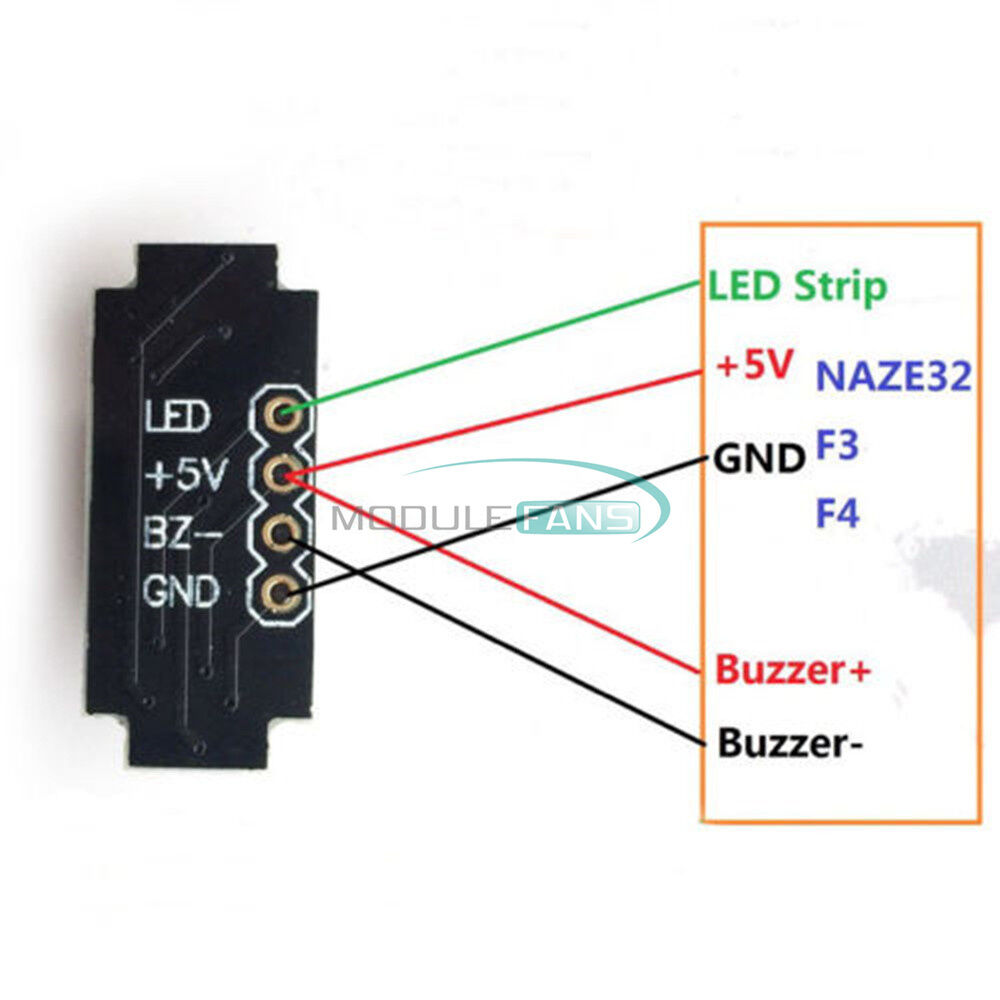 WS2812B LED RGB Strip 5V Active Buzzer Programme B/ CF for F3 Flight Controller