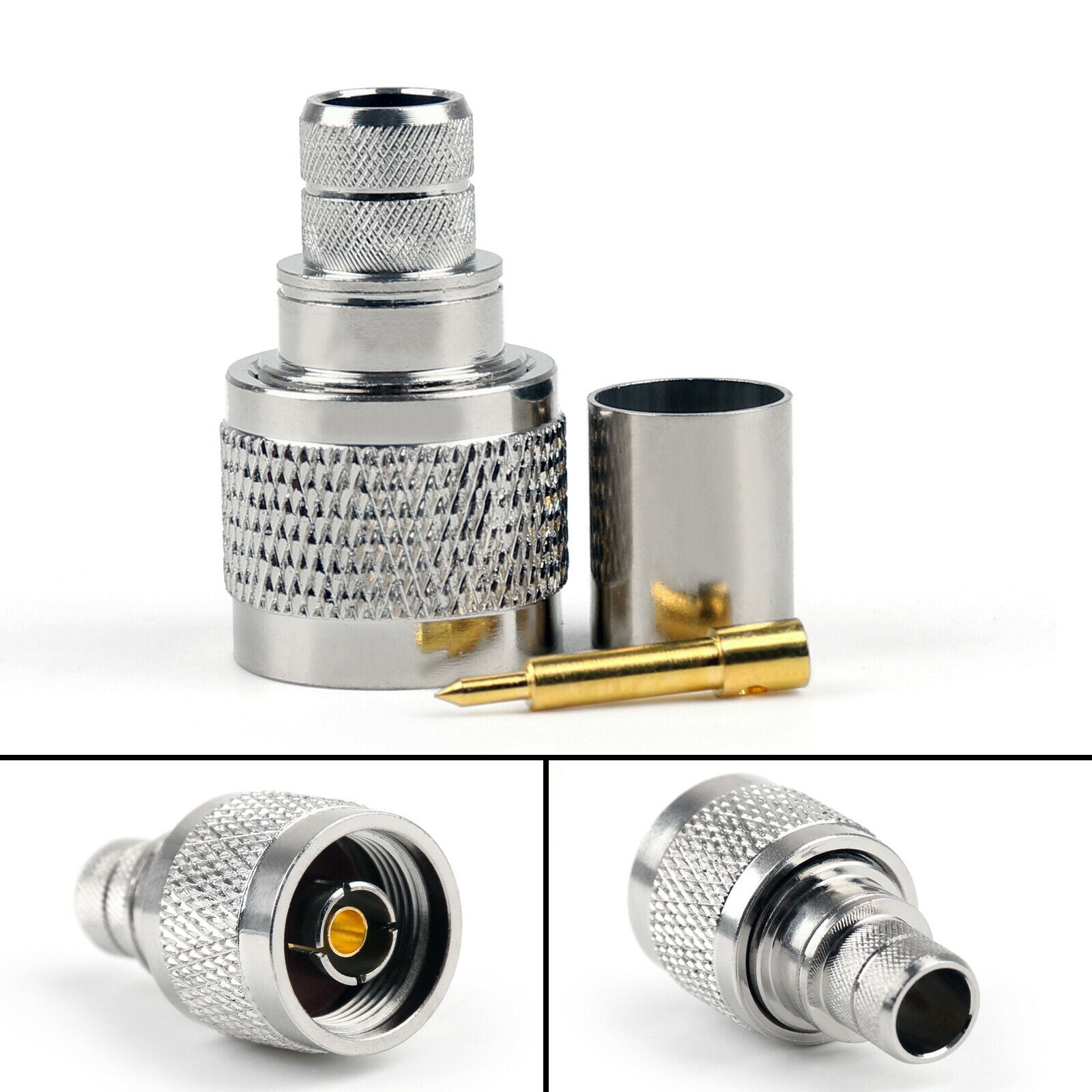 10x N-Type Crimp Plug Male For LMR400 RG8 RG213 RG214 Cable RF Coax Connector CN