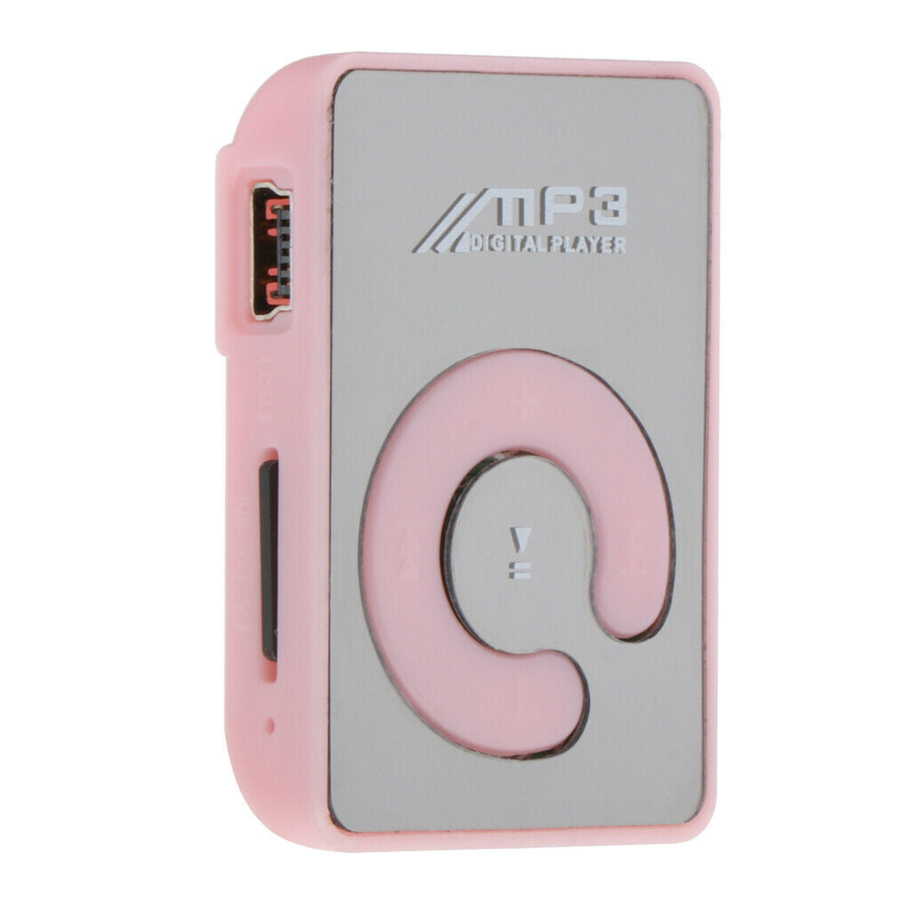 Digital Mini Fashion USB HIFI MP3 Music Media  Outdoor Sports Pink