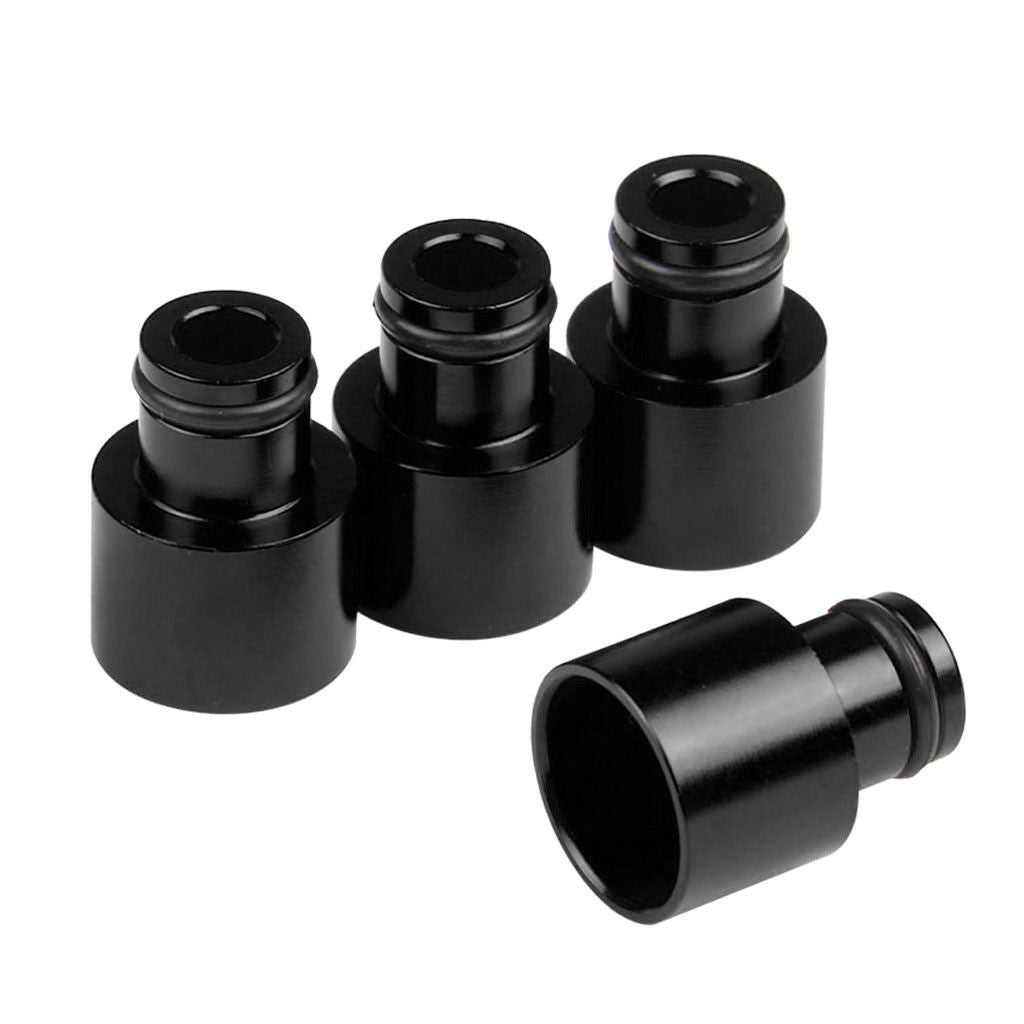 4x High Quality Fuel Injector Adapters for Acura B16 B18 D16Z D16Y Black