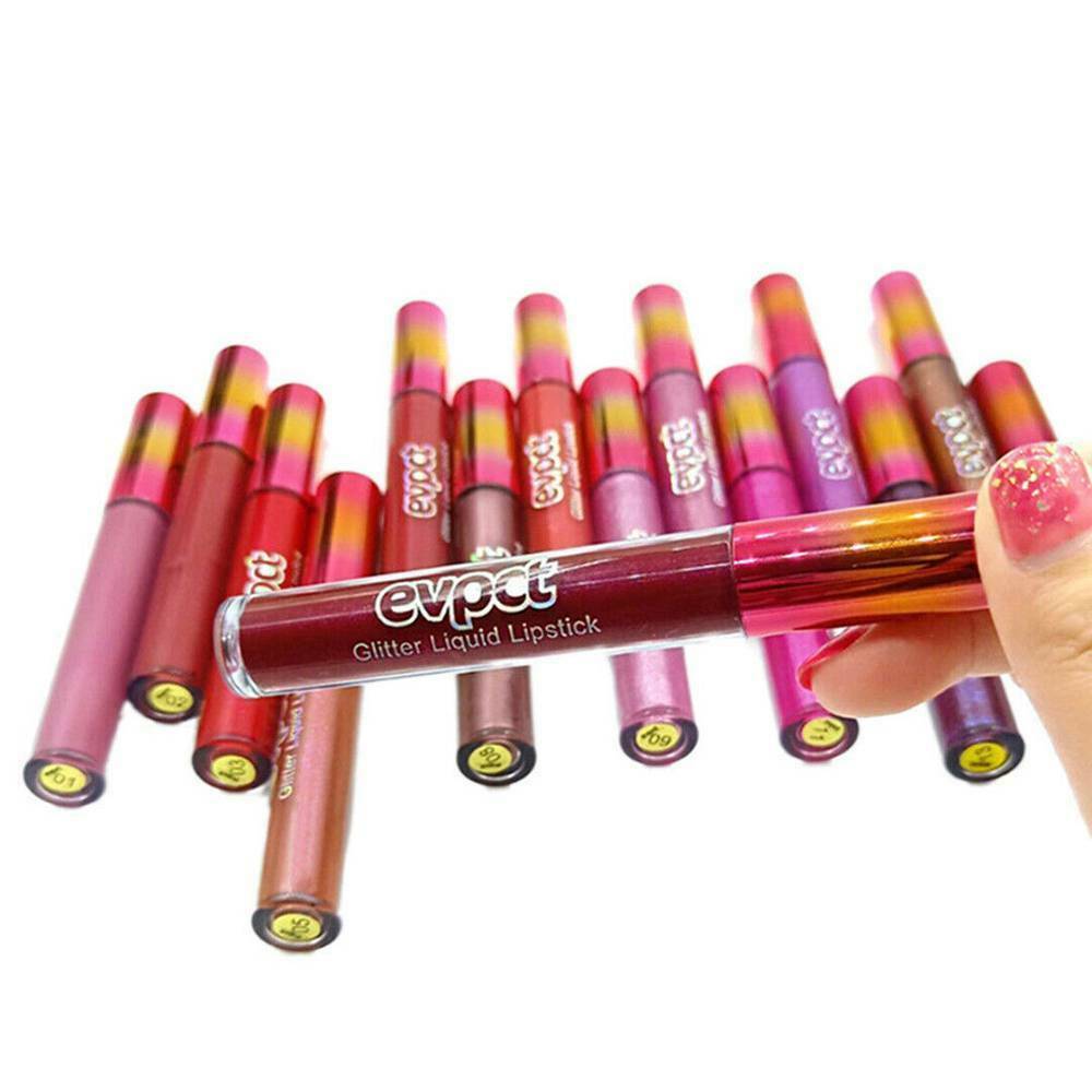 Long Lasting Lip Liquid Matte Metallic Women Glitter Lipstick Lip Gloss Makeup~