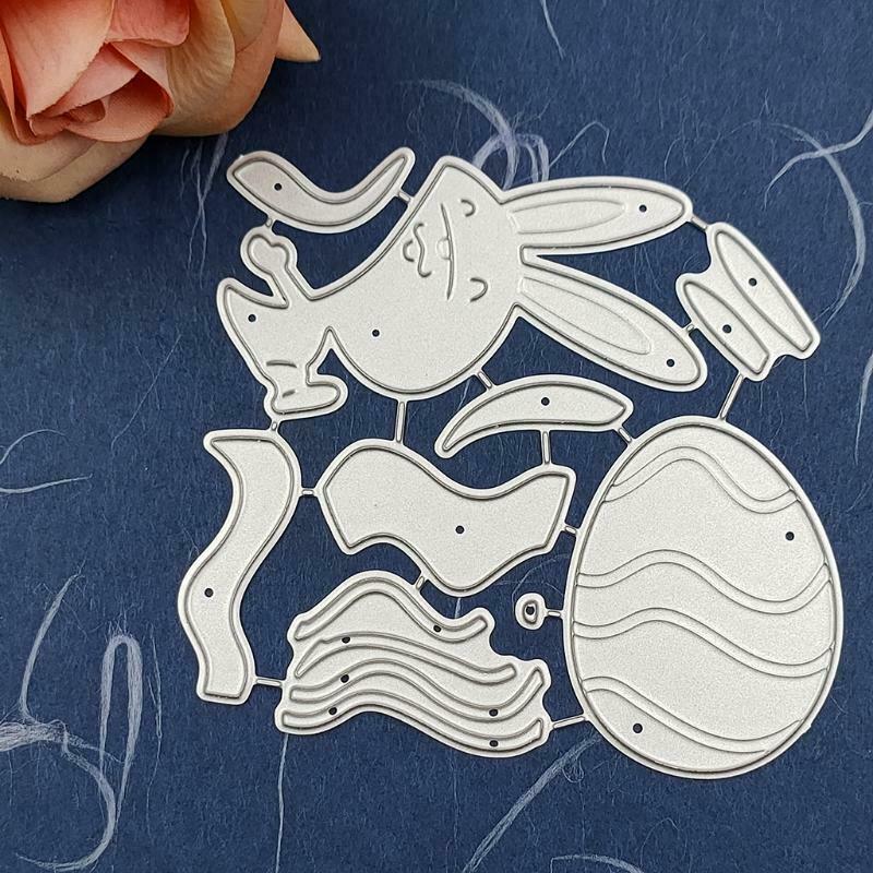 Easter Rabbit Bunny Eggs Metal Cutting Dies Stencil Scrapbooking DIY Album Stamp