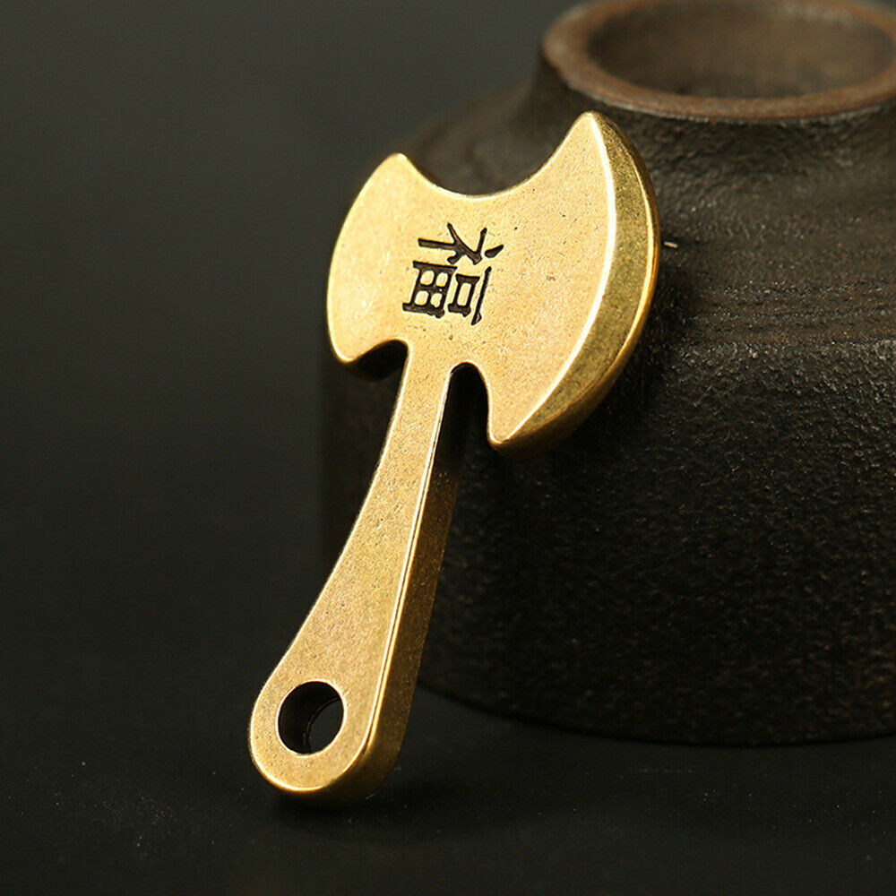 Chinese Blessing Axe Keychain Pendant Key Ring Necklace Jewellery Decor Craft