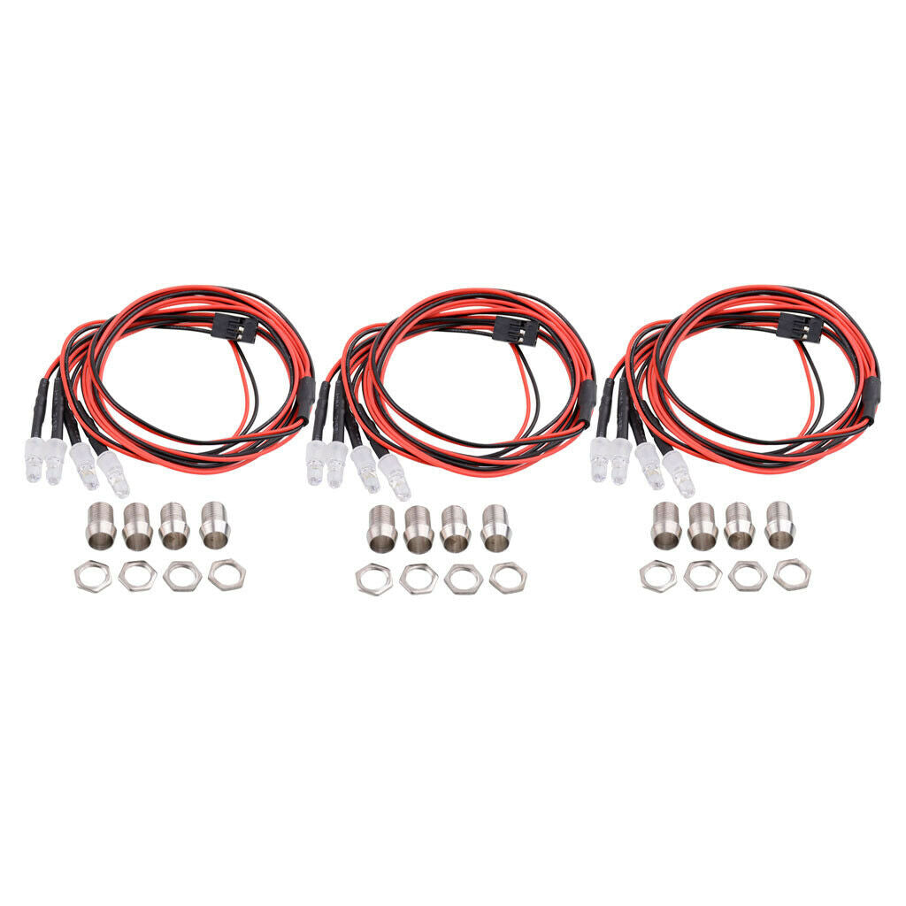 RC Car 12 Led Headlights Kit for 1:5 1:8 1:10 1:12 1:16 RC Truck DIY Parts