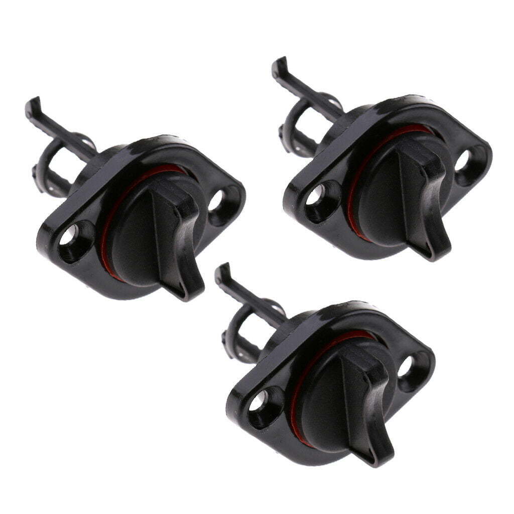 3 Pieces 1" Nylon Marine Boat Drain Plug Kayak Hull Transom Bung Replacement