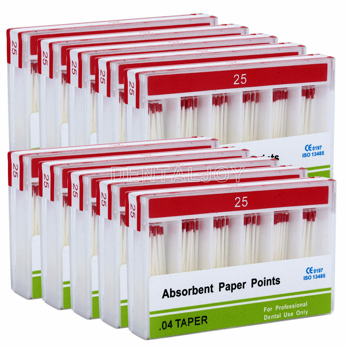 10 Boxes Dental Endodontic Absorbent Paper Points Root Canal 0.04 25# 100PC/BOX