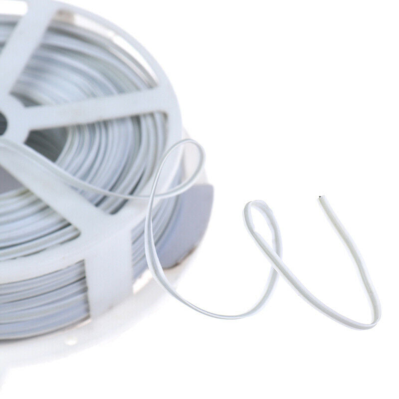1Pc (50m) White Multi-Function Sturdy Garden Plant Twist Tie with Coated .l8