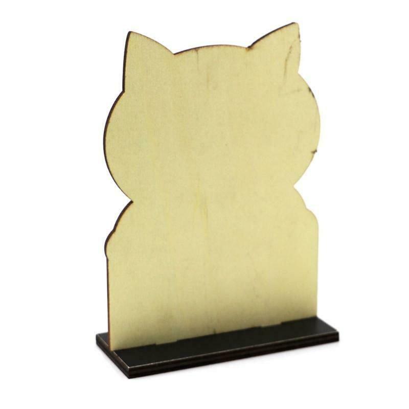 Balck Cat Crossing Halloween Wooden Desktop Ornaments Creative Decor for Home