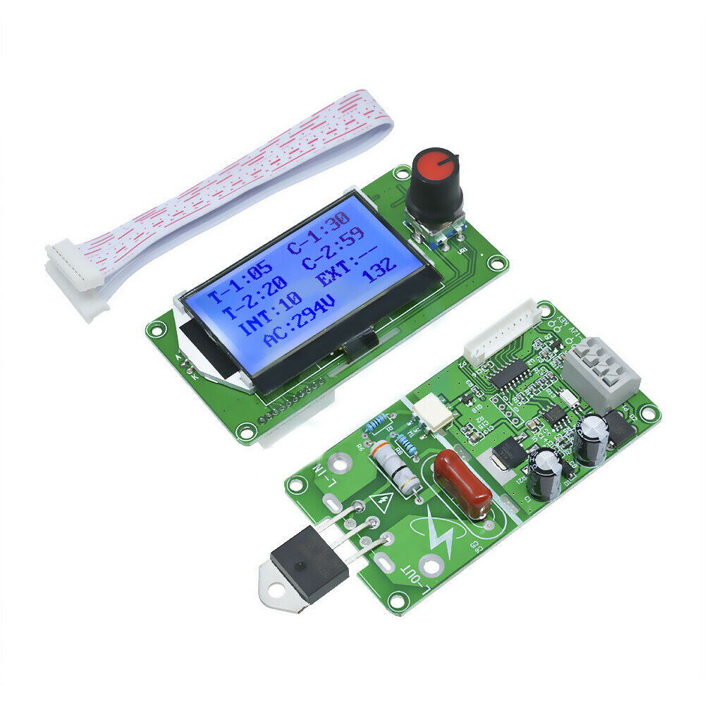 40A LCD Digital Double Pulse Encoder Spot Welder Control Module Welding Machine