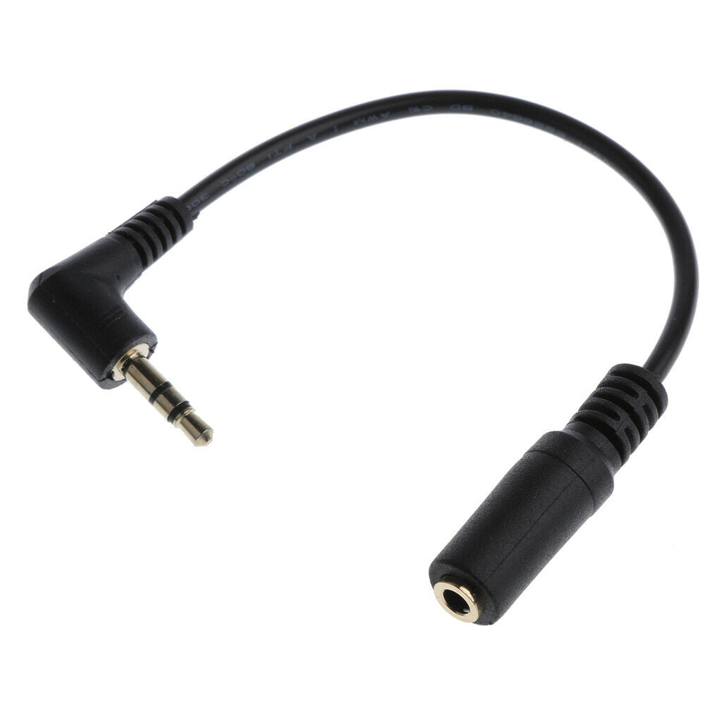 17cm 4 Pole 3   1/8" 3.5mm Female to 3 Pole Male TRRS Adapter Cable Black
