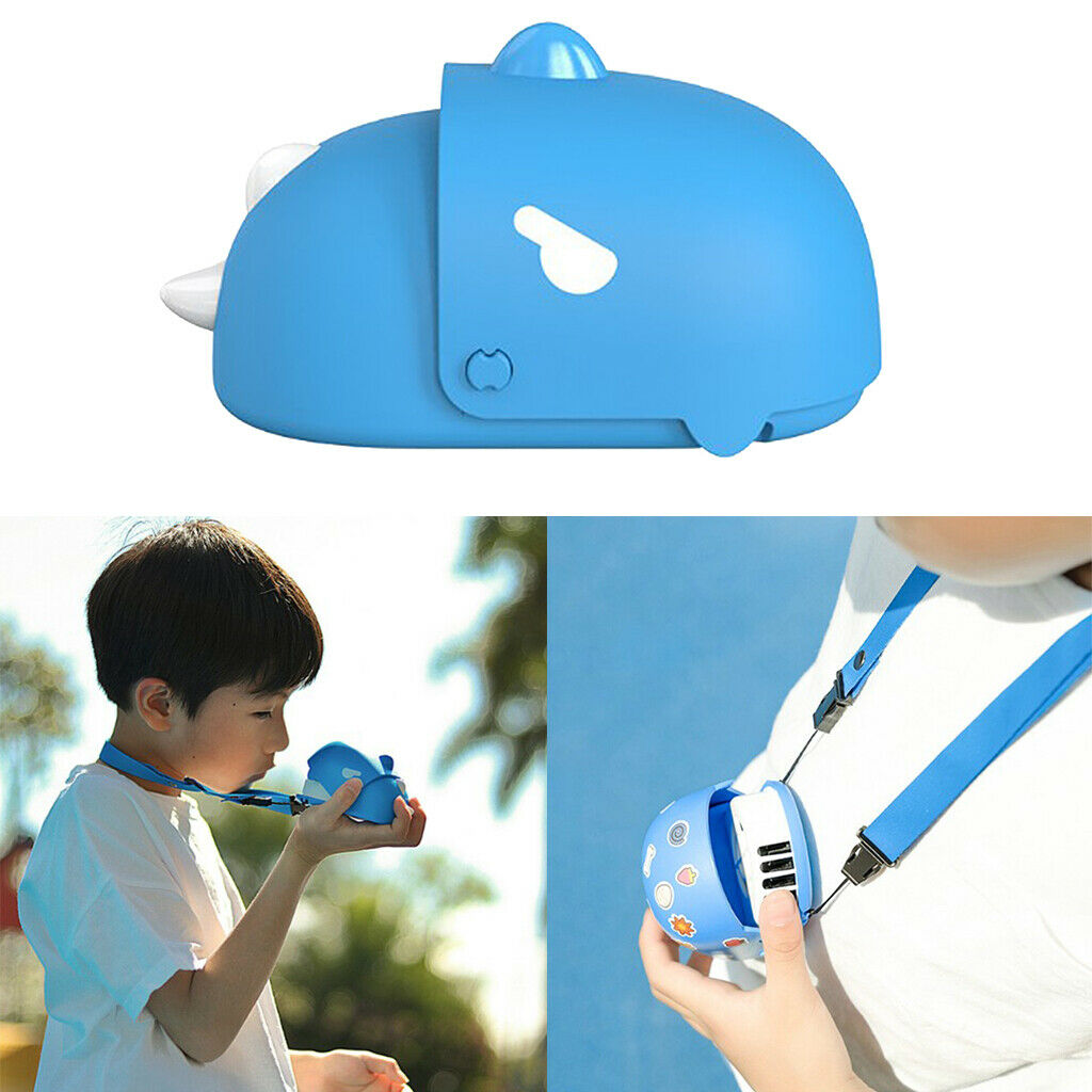 Mini Fan Rechargable Summer Cooling Fan 5V for Travel Outdoor Kids Toys Blue
