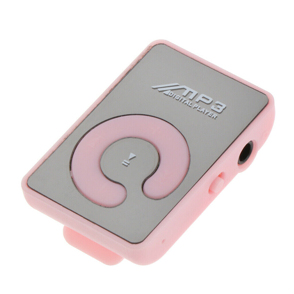 Digital Mini Fashion USB HIFI MP3 Music Media  Outdoor Sports Pink