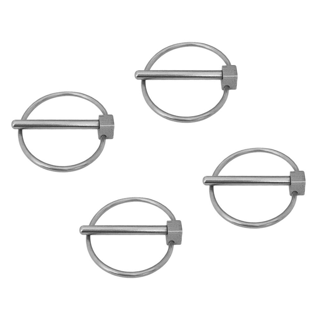 4x 4mm Lynch Pins Tractor Digger Trailer Horsebox Lorries Linch Clip Ring