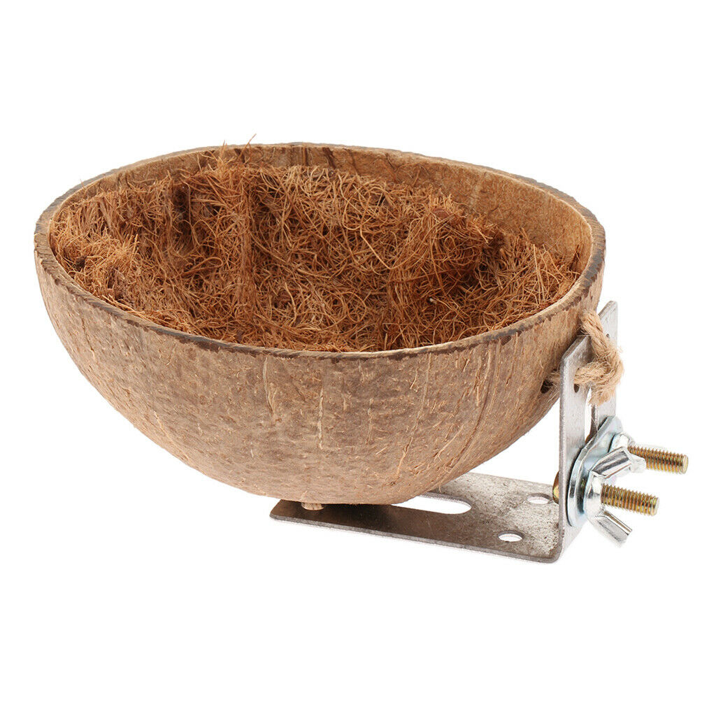 Friendly Coconut Shells Parrot Nest House Cage for Birds Parakeet Parrot