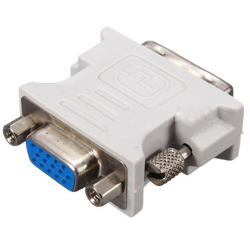 DVI-D 18+1 Pin Dual Link Male to VGA 15 Pin Female Plug Adapter for LCD Monitor