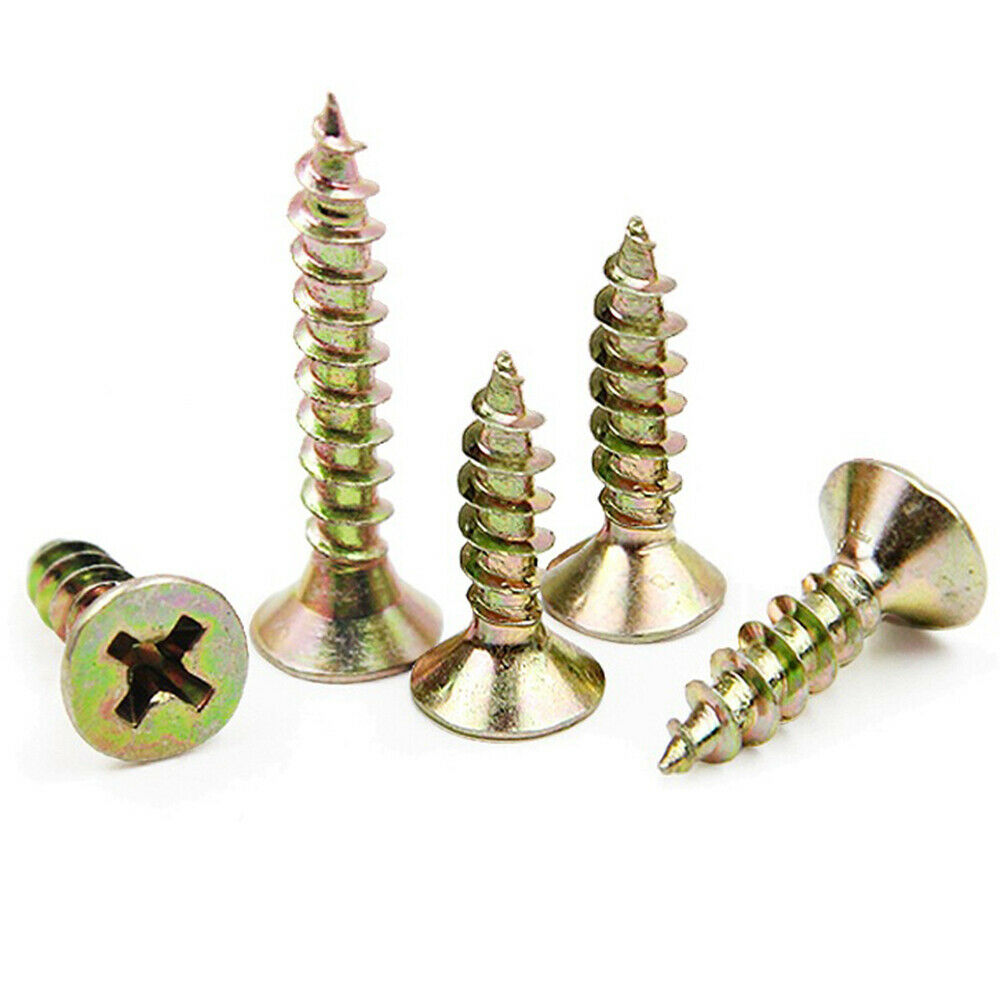 860Pcs M4*16mm Cross Self Tapping Screws Carbon Steel Wood Screws Countersunk