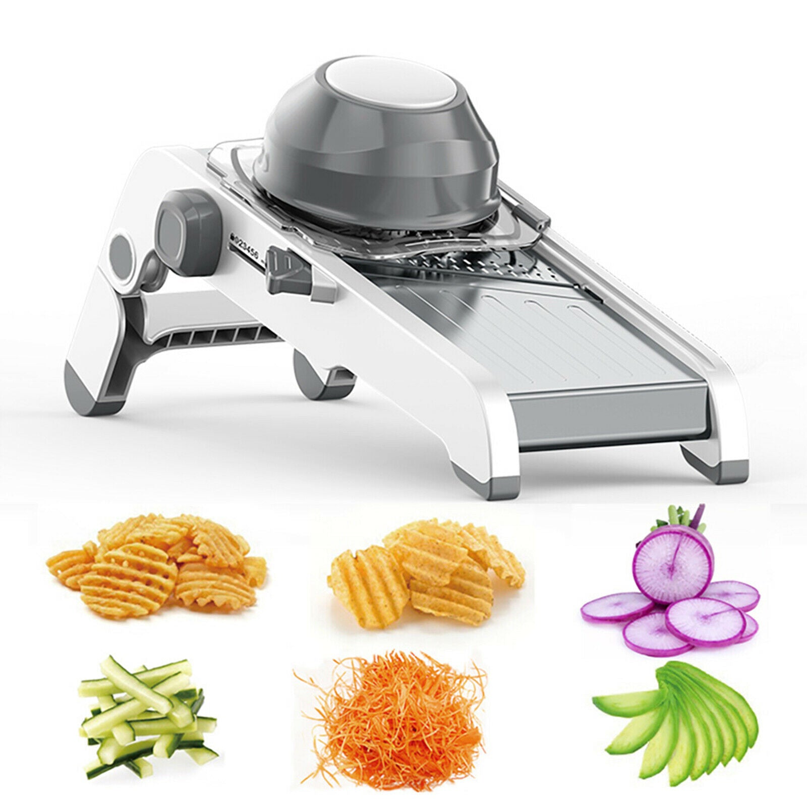 Fruit Vegetable Slicer Potato Zucchini Maker Chopper Kitchen Grey