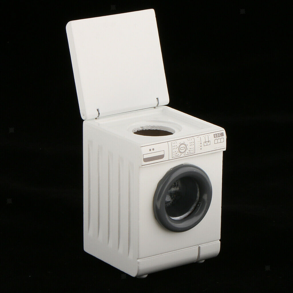 1:12 Mini Washing Machine with Sink Cabinet +Stove Cabinet Scenery Decor