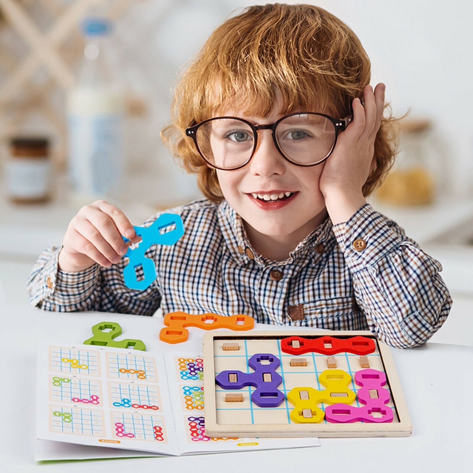 Wooden Geometric Shape Puzzle Children's Toys Children Educational Learning