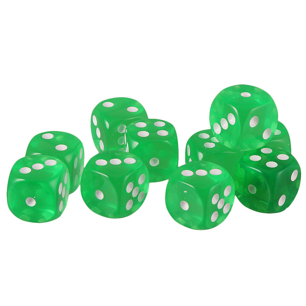 20PCS Acrylic Six Sided D6 Dice for D&D TRPG Party Board Game Toys