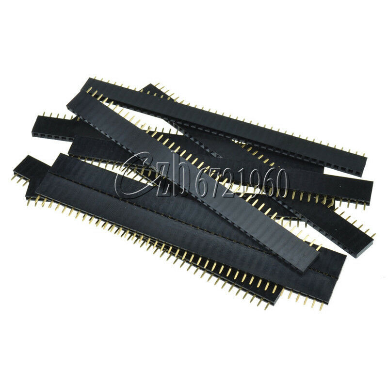 10Pcs 2.54mm 40pin Single Row Straight Female Pin Header Strip PBC Arduino good