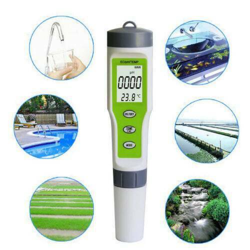 New 3 in 1 Portable Pen Type Digital pH EC TEMP Meter Water Monitor Tester