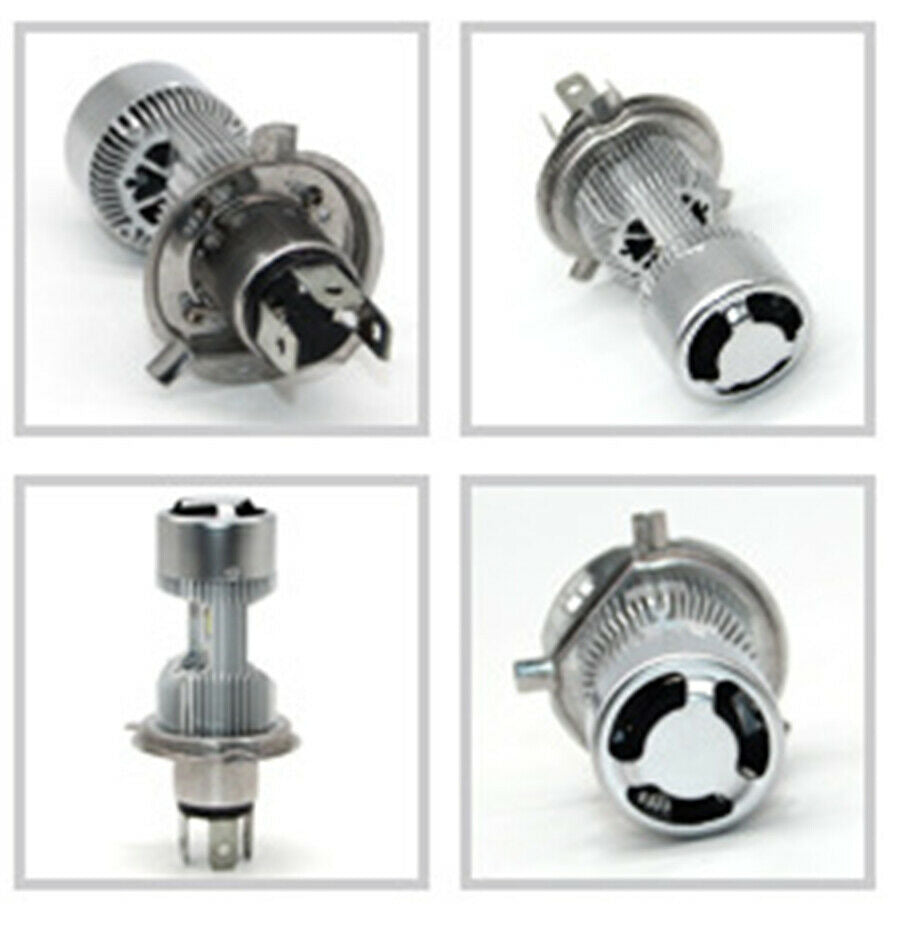 1Set H4 9003 HB2 Hi-Lo Beam Car LED Headlight Bulbs 25W + 25W 4400LM 6000K DC12V