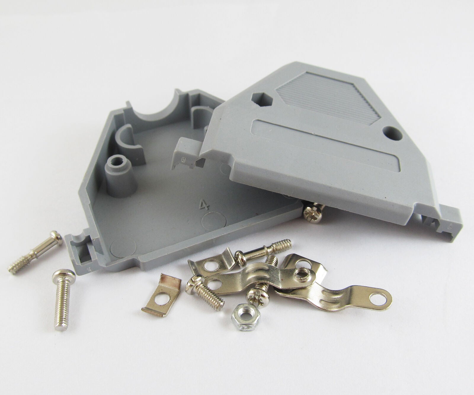 10 sets Grey Color D-Sub 37 Pin Plastic Hood Cover For Data Cable DB37 37Pin