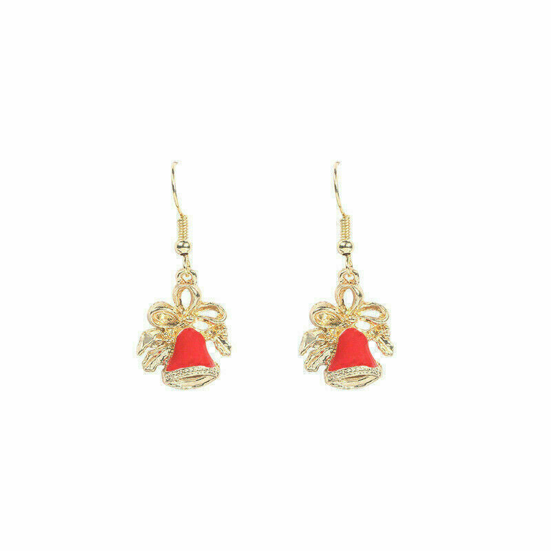 New 9 Pairs Alloy Ear Pendants Christmas Decorations Women Gift Earrings Jewelry