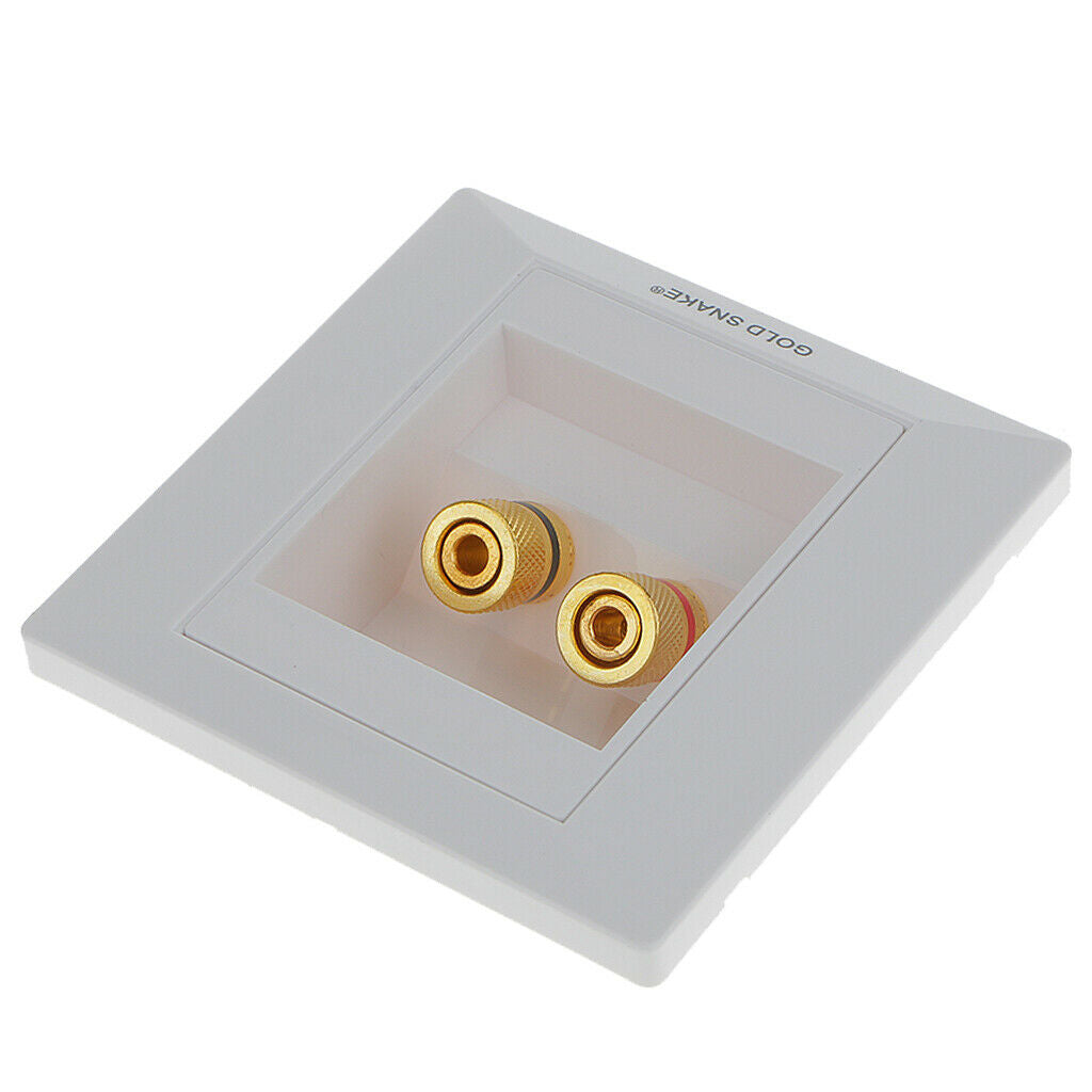 85x85 mm 2 Binding Post Banana Plug Audio   Wall Face Plate Panel Speakers
