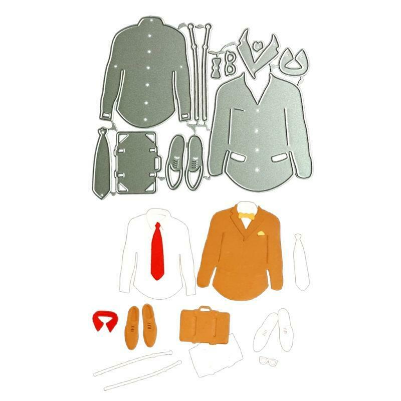 Men's Wear Metal Cutting Dies Stencil DIY Scrapbooking Album Paper Card Template