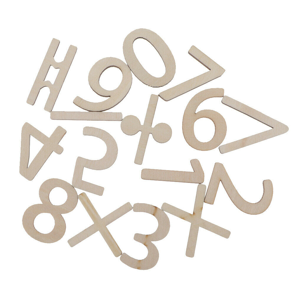 16x Wood Numbers Embellishments Wedding Party Decorations Crafts Gifts