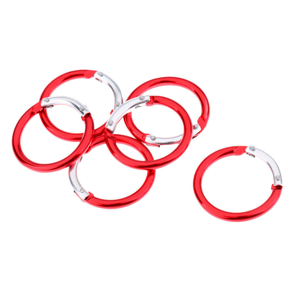 6pcs Red Carabiner Spring Snap Clip   Buckle for Bags Purses Keychain