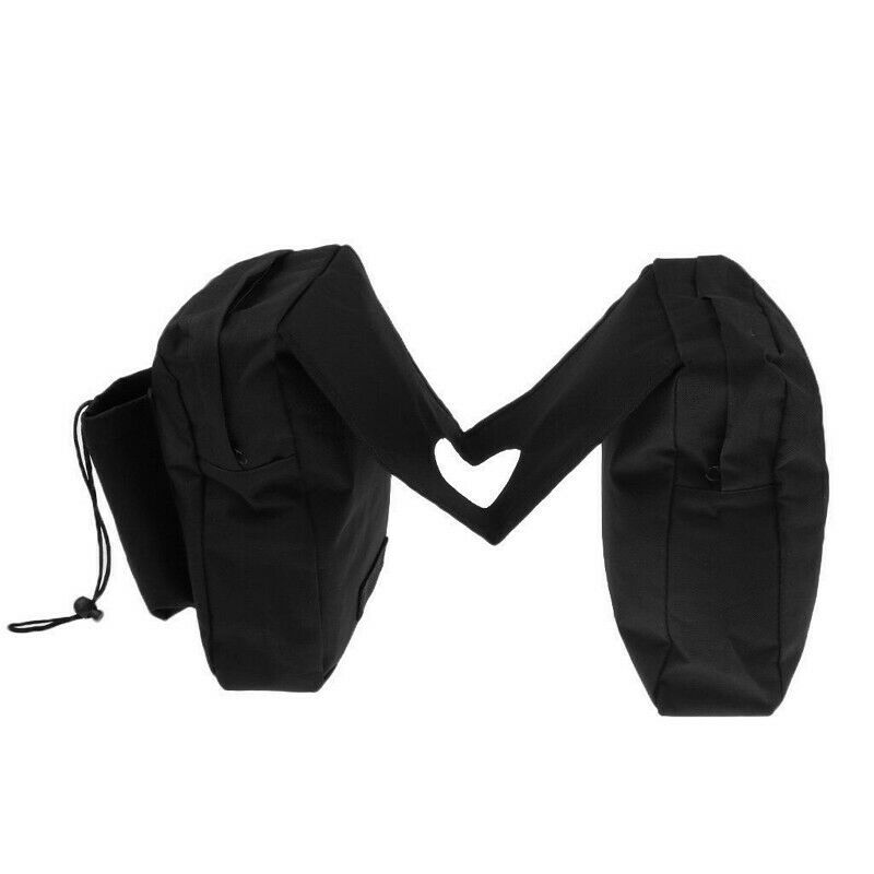 Motorcycle Luggage Double Panniers ATV Front Hanging Saddle Sack Outdoor Black