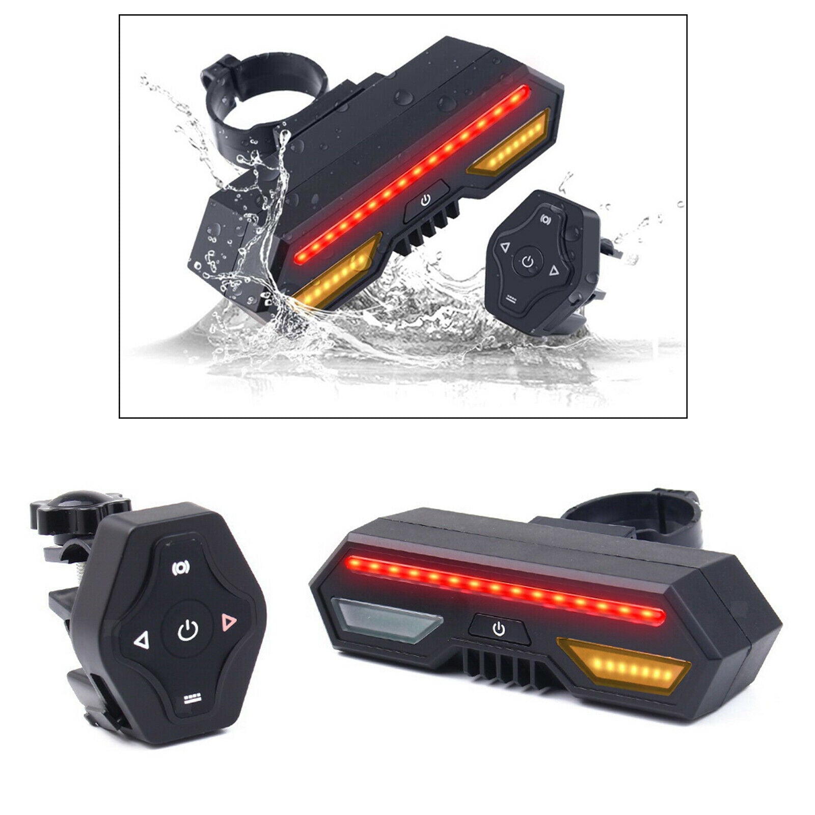 Bike Tail Light with Turn Remote Control Outdoor Safety Cycling Rear Lights