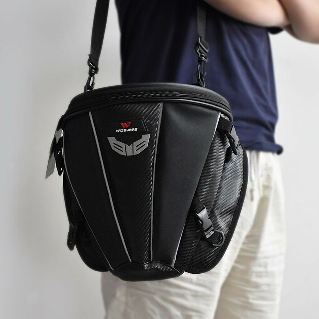 Motorcycle Dry Duffle Tail Bag Waterproof Saddle Pouch & Reflective Strip