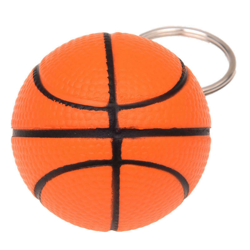 Orange Basketball Shape Decor Charm Key Chain Split Key Y6Y4Y4