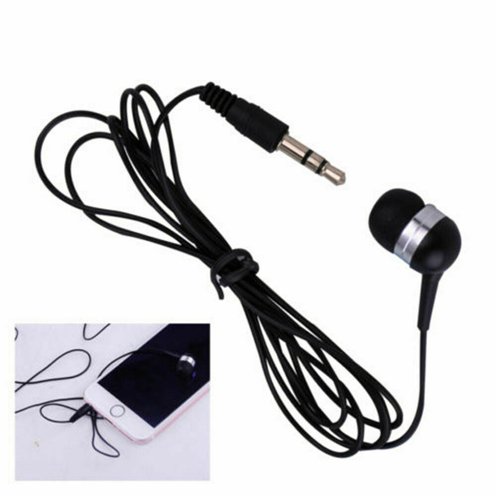 Single Side Universal 3.5mm Headset In Ear Mono Wire Earbud Earphone Headphone..
