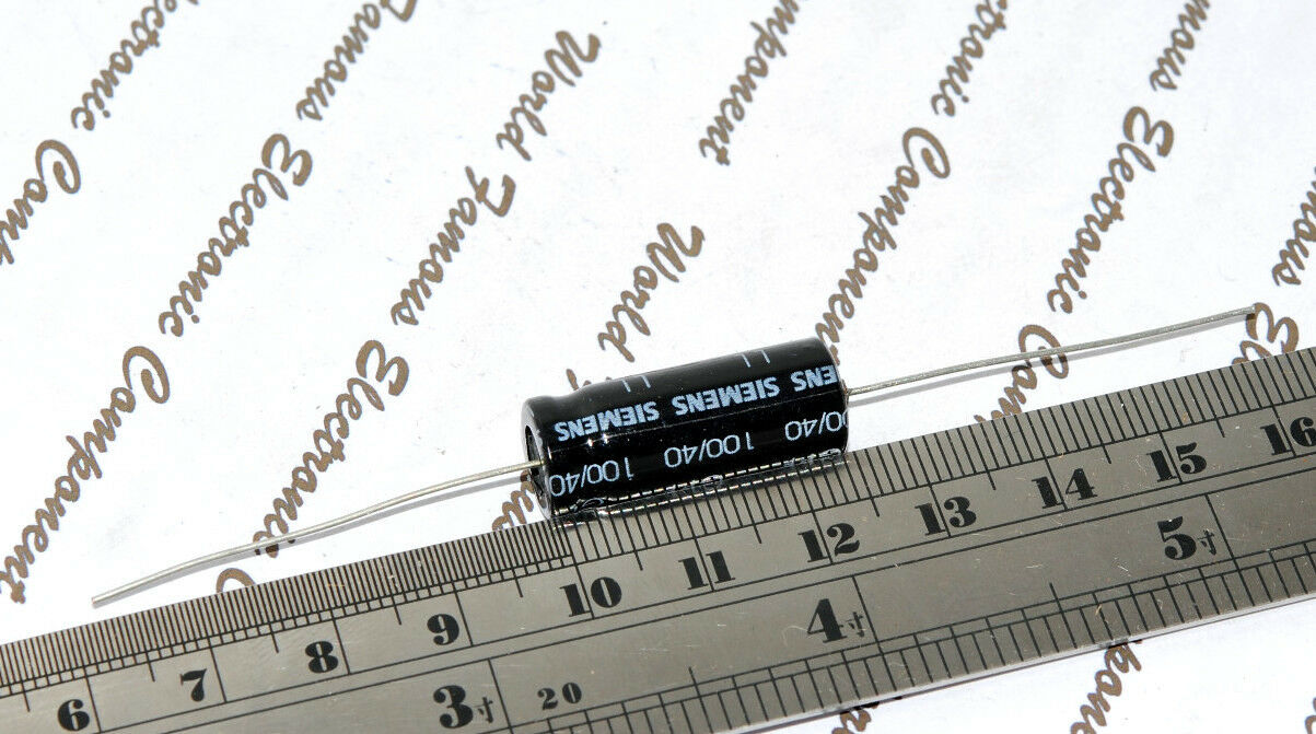 1pcs - SIEMENS (EPCOS) 100uF 40V Axial Electrolytic Capacitor - B41588-E7107-T90