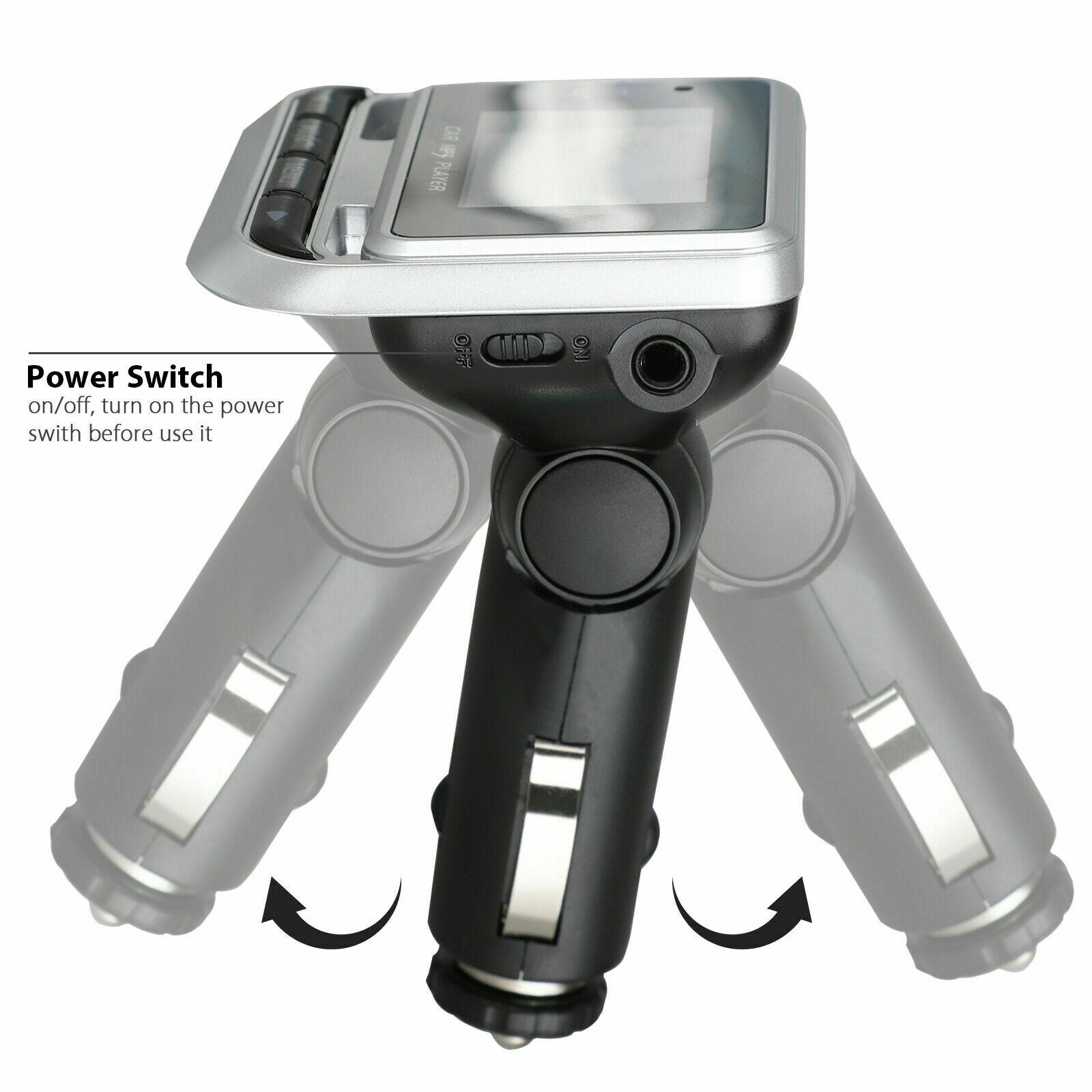 Car Wireless Bluetooth FM Transmitter Aux USB Charger Hands-Free Call 1.4 inch